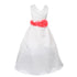Little Girls Ivory Color Choice Sash Full Length Bridal Flower Girl Dress 2-6 - SophiasStyle.com